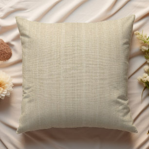 Modern Minimalistic Light Beige Burlap  Cushion