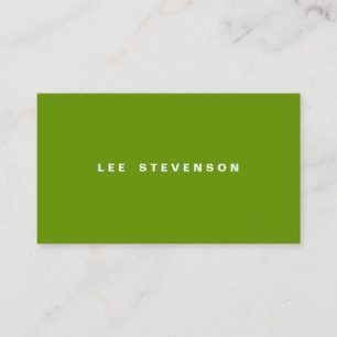 Modern Minimalistic Lime Green Business Card