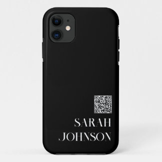 Modern Minimalistic Logo QR Code Professional Case-Mate iPhone Case