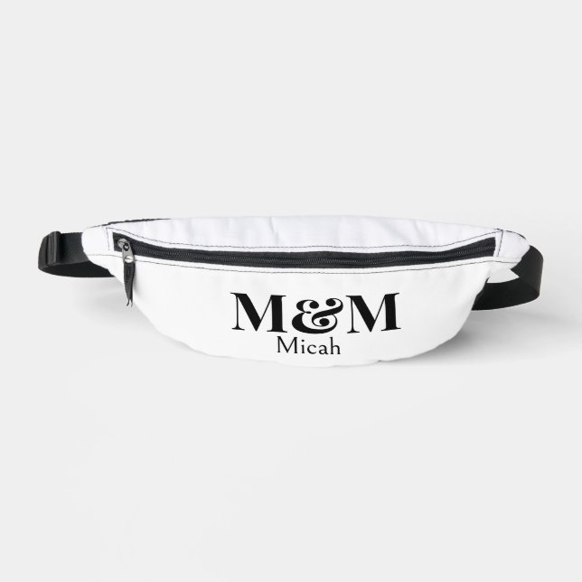 Modern Minimalistic Monogram Luxury Elegant Bum Bags (Front)