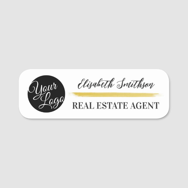 Modern Minimalistic Personalised ID Badge Template (Front)