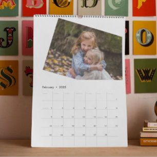 Modern Minimalistic Photo Template Simple any year Calendar