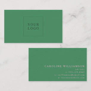 Modern Minimalistic Pink Green Professional Logo  Business Card