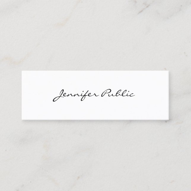 Modern Minimalistic Professional Elegant Template Mini Business Card (Front)