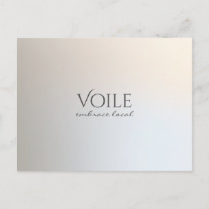 Modern Minimalistic Professional Luminous Silver Postcard