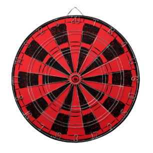 Modern Minimalistic Red and Black Dartboard