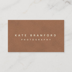 Modern Minimalistic Terracotta Tan Professional Business Card