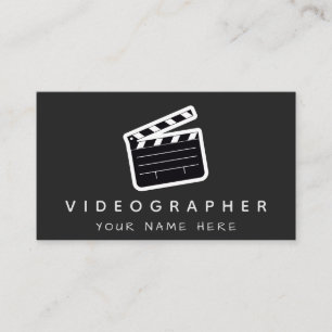 Modern Minimalistic Videographer Video Production Business Card