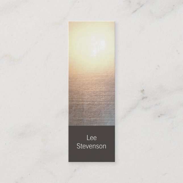 Modern Minimalistic Zen Glow Mini Business Card (Front)