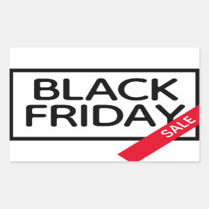 Modern, Minimial Black Friday Sale  Rectangular Sticker