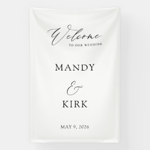 Modern Minimilist Welcome Wedding Sign Banner