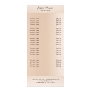 Modern minimum beige skin colour rack card