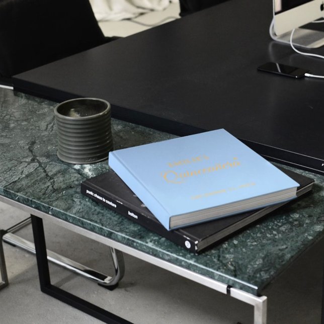 Modern Minmalist Dusty Blue Quinceanera Guest Book (Creator Uploaded)