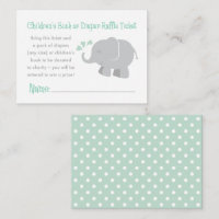 Modern Mint and Grey Elephant Baby Shower