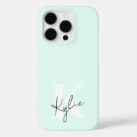 Modern Mint Cream Personalised Monogram Name - 
