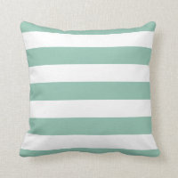 Modern Mint Green and White Stripes