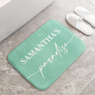 Modern Mint Green Bath Mat