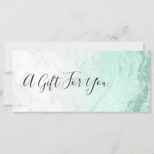 Modern mint green glitter marble makeup artist