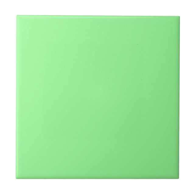 Modern Mint Green Plain Solid Colour Tile (Front)