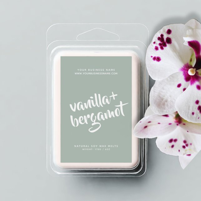 Modern mint soy wax melts label (Creator Uploaded)