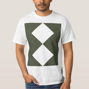 Modern Mirror Diamonds Graphic Tee in Moss Green
