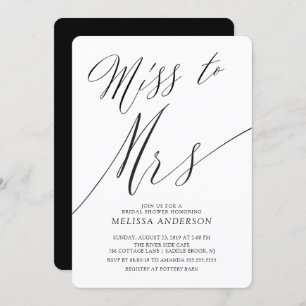 Modern Miss to Mrs Bridal Shower Invitation