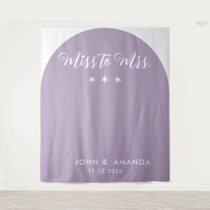 Modern Miss to Mrs Bridal Shower Lavender Arch Tapestry
