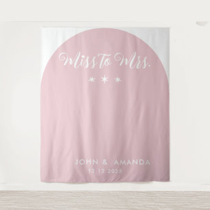 Modern Miss to Mrs Bridal Shower Pink Arch Tapestry