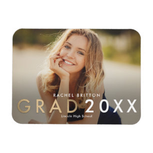 Modern Mix Graduation Announcement Magnet