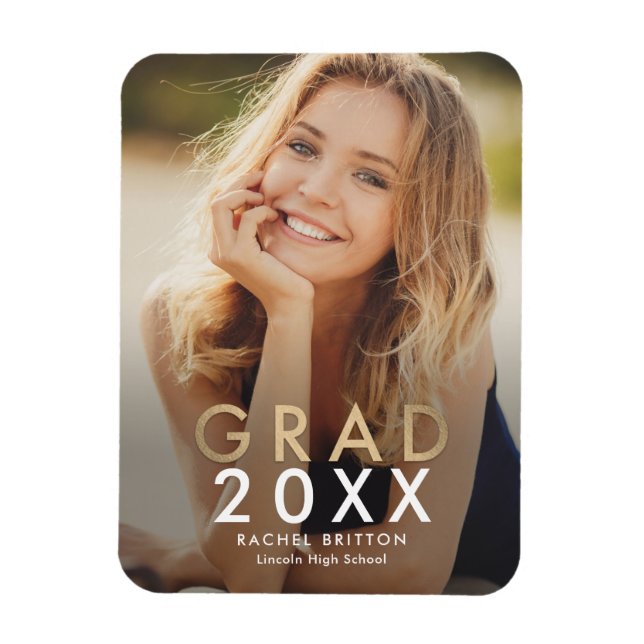 Modern Mix Graduation Announcement Magnet (Vertical)