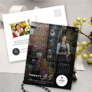 Modern Mix Typography 2025 Calendar Photo New Year Holiday Postcard