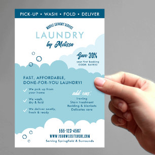 Modern Mobile Laundry Service Laundromat Marketing Flyer