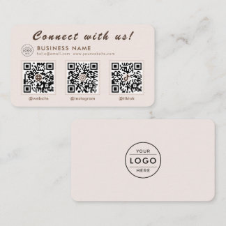 Modern Mocha 3 QR Code Multi Social Business Card