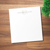 Modern Mocha Brown Script Monogram