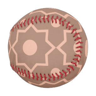 Modern Mocha Mousse Dusty Pink Geometric Shape  Baseball