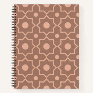 Modern Mocha Mousse Dusty Pink Geometric Shape  Notebook