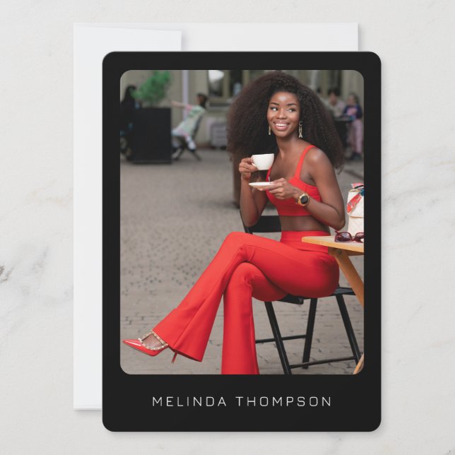 Modern Modelling Actor Comp Card 5 Photo QR Code  (Front)