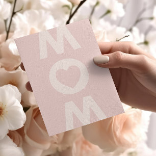 Modern MOM Pink Blush Heart Mother's Day