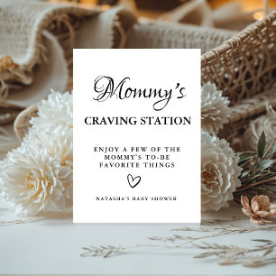 Modern Mommy’s Craving Station baby Shower sign