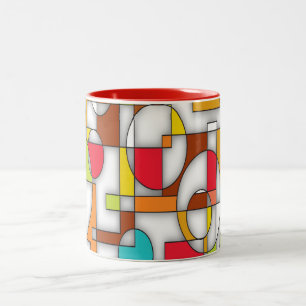Modern Mondrian Geometry Mug