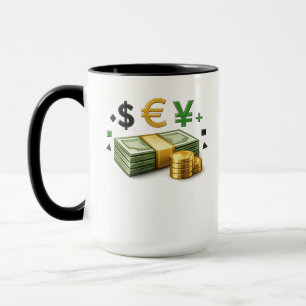 Modern Money Stack Design Mug