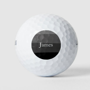 Modern Monochromatic Design Custom Name Golf Balls