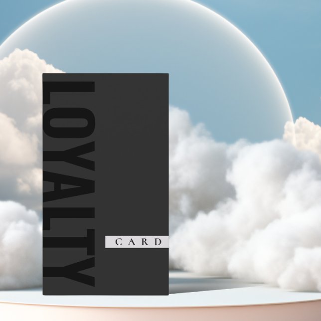 Modern Monochrome Black Loyalty Card (Creator Uploaded)