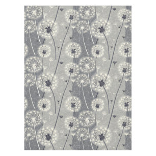 Modern Monochrome Dandelion Tablecloth