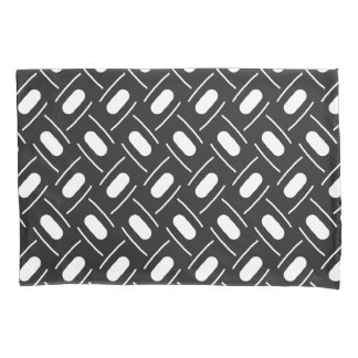 Modern Monochrome Geometric Pillowcase