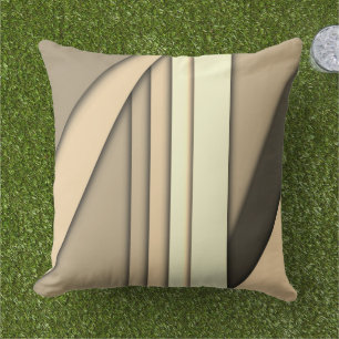 Modern Monochrome Tan Cushion