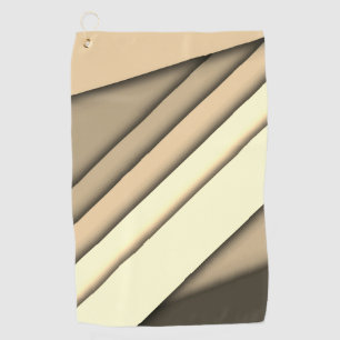 Modern Monochrome Tan Golf Towel