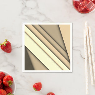 Modern Monochrome Tan Napkin