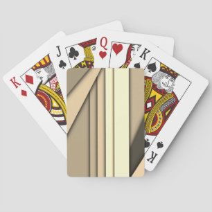 Modern Monochrome Tan Playing Cards