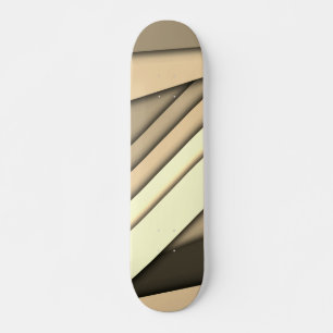 Modern Monochrome Tan Skateboard